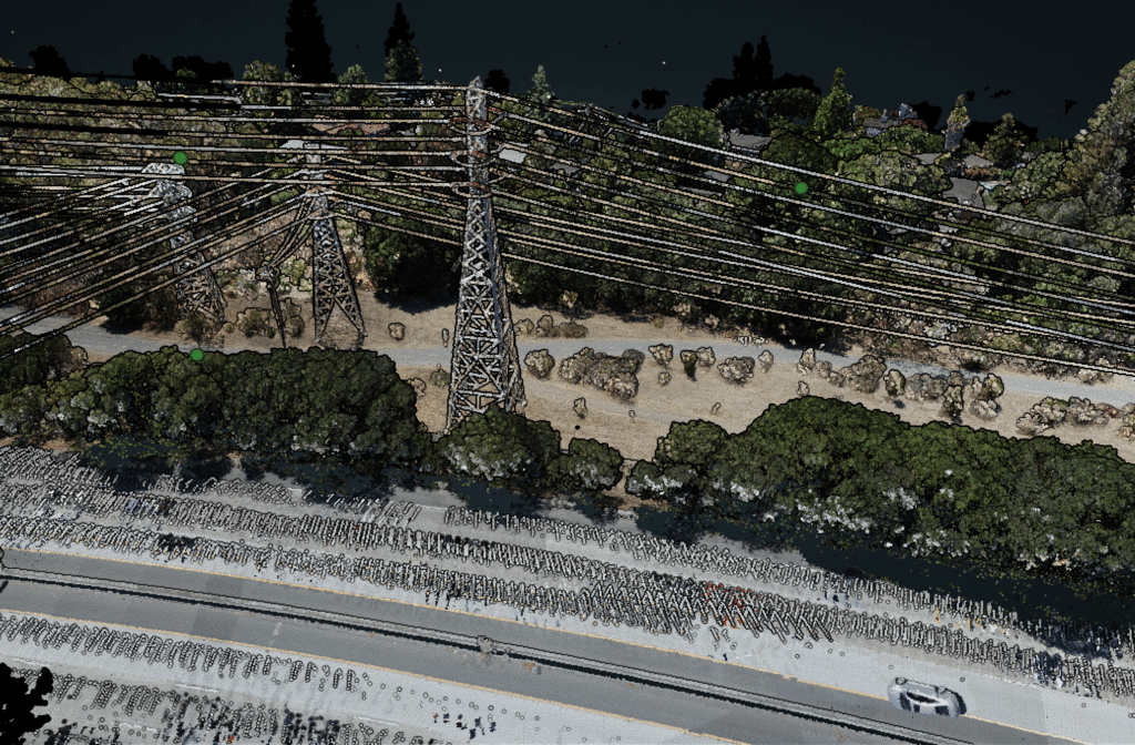 LiDAR Point Cloud of a Transmission Line